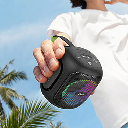 LinQ Mini Enceinte TWS / Bluetooth / Stéréo / RGB 7 Couleurs / Jack / USB / Micro-SD Noir pas cher