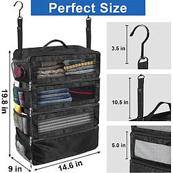 Avis INF Sac de rangement de voyage pliable et spacieux Black