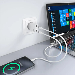 AISENS A110-1003 Chargeur Mural GaN 30W 2 ports USB-C PD 3.0 pas cher