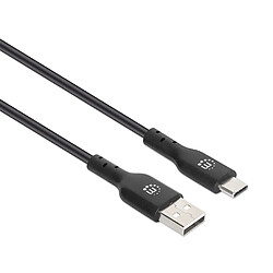 Avis Manhattan Câble USB-C vers USB-A, mâle vers mâle, noir, 480 Mbps (USB 2.0), 1 m