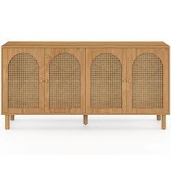 Avis Idmarket Buffet 160cm bois cannage