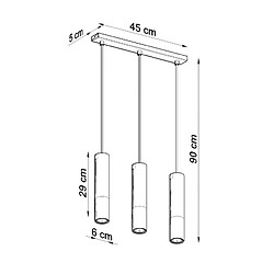 Avis Sollux Lampe suspendue Elaeon 3L noir/doré