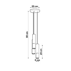 Avis Sollux Lampe suspendue Elaeon 3P noir/doré