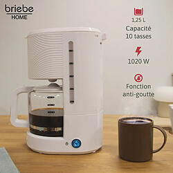 Acheter Briebe Elegance Ensemble Grille Pain Bouilloire 1,7L Cafetière Filtre Mousseur à Lait SKT1185WHT B