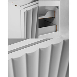 Acheter 3XELIVING Meuble de salle de bain 80 cm, Blanc, plan chêne Noyer, poignées dorées, pieds Ronda