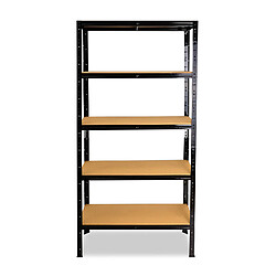 shelfplaza BLACK 200x80x40 cm Étagère charges lourde en noir avec 5 étagères 175 kg par étagère pas cher