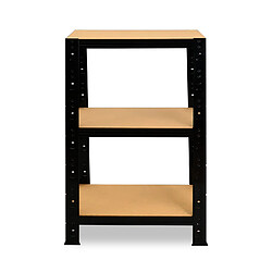 Acheter shelfplaza BLACK 90x50x50 cm Étagère charges lourde en noir avec 3 étagères 175 kg par étagère
