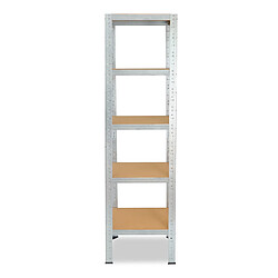 shelfplaza HOME 200x60x60 cm Étagère charges lourde en galvanisé avec 5 étagères 175 kg par étagère pas cher