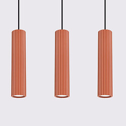 Avis Sollux Lampe suspendue Elaen 3L rouge ocre