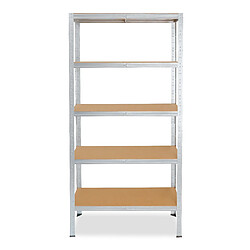 shelfplaza HOME 200x60x50 cm Étagère charges lourde en galvanisé avec 5 étagères 175 kg par étagère pas cher