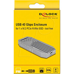 Avis DeLOCK 42033 Boîtier SSD M.2 PCI Express 40 Gbit/s Gris USB Type-C