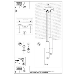 Acheter Sollux Lampe suspendue Elaeon 3P noir/doré