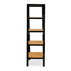 shelfplaza BLACK 180x50x50 cm Étagère charges lourde en noir avec 5 étagères 175 kg par étagère pas cher
