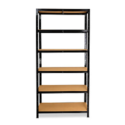 shelfplaza BLACK 200x70x50 cm Étagère charges lourde en noir avec 6 étagères 145 kg par étagère pas cher