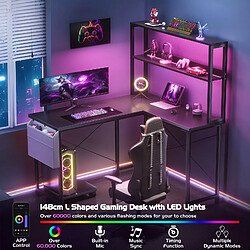 Avis ByteLike Bureau Gaming Angle avec LED