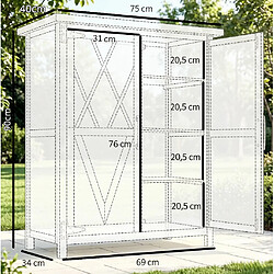 Avis MIVRAY Armoire de jardin en sapin jaune 75x40x90 cm