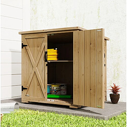 Avis MIVRAY Abri de rangement extérieur en bois, toit en asphalte, gris foncé
