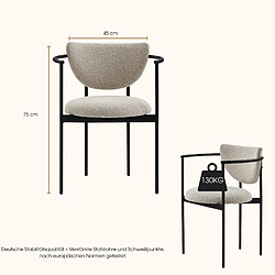 Acheter MIVRAY Lot de 2 chaises de salle à manger scandinaves, kaki, tissu, 130 kg