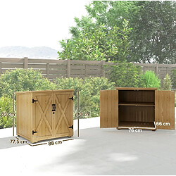 Acheter MIVRAY Abri de rangement extérieur en bois, toit en asphalte, gris foncé
