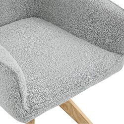 MIVRAY Lot de 2 chaises de salle à manger pivotantes gris clair pas cher
