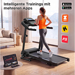 Avis MIVRAY Tapis de course pliable avec poignées, LED, noir, capacité 130 kg