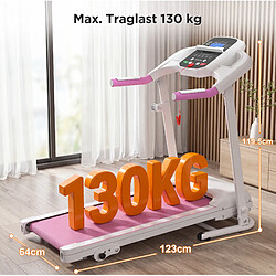 Acheter MIVRAY Tapis de course pliable avec poignées, blanc et rose