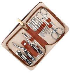 Avis INF Kit de Coupe-Ongles 12 Pièces Professionnel pour Manucure et Pédicure Brown