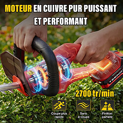 Acheter TEENO Taille-haies 20?V, batterie 4000?mAh, lame 52?cm, poignée rotative 180°