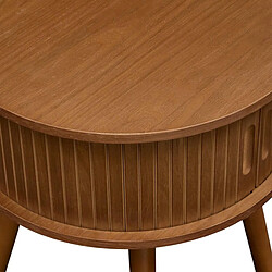 Avis Atmosphera Table de Chevet Ronde Nysos 40cm Marron