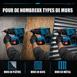 Avis ByteLike Marteau perforateur sans fil 21V 3 fonctions SDS-Plus, 2 batteries 4Ah