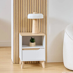 Avis Five Simply Smart Table de Chevet Avec Tiroir Luma 55cm Blanc