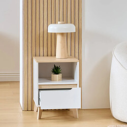 Acheter Five Simply Smart Table de Chevet Avec Tiroir Luma 55cm Blanc
