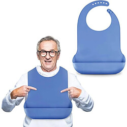Avis INF Bavoir Adulte Extra Large en Silicone avec Poche Réceptacle - Réutilisable et Imperméable