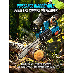 Avis Generic Home Tronçonneuse sans fil 21 V 1000 W – Guide 30 cm – 2 batteries 3,0 Ah