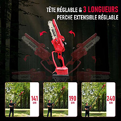 Avis Generic Home Scie d'élagage sans fil 21V avec perche télescopique