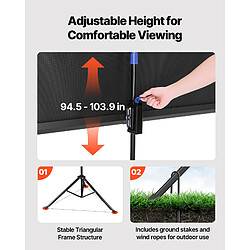 Avis VEVOR TS7070 - Noir - Écran projection 70x70 pouces 1:1 trépied portable