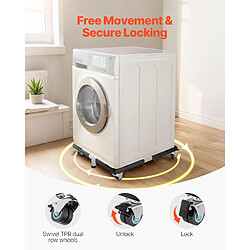 Avis VEVOR LHPR-20R - Noir 544 kg - Base réglable 585–930 mm - 8 roues pivotantes 4 freins