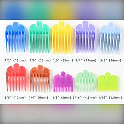 Acheter INF Set de 10 gardes-lames pour tondeuse – Peignes guides en PVC multicolores pour coupe préci
