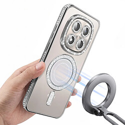 Avizar Coque pour Redmi Note 15 Pro 5G Compatible MagSafe avec Contour à Strass Argent pas cher