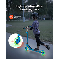 Avis VEVOR S010 - Bleu / Trottinette enfant 2 roues lumineuses - Guidon réglable - Pliable