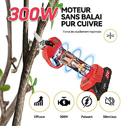 Acheter Generic Home Sécateur Électrique sans Fil 21V avec Perche Télescopique 228cm, Moteur Brushless