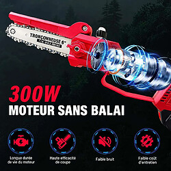 Generic Home Mini tronçonneuse sans fil 21 V 300 W avec sécateur électrique et 2 batteries pas cher