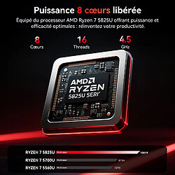 Avis VANWIN PC Portable Ryzen 7 5825U(8C-16T) - 16Go RAM 512Go SSD - HDMI - USB-C - Win 11 Pro