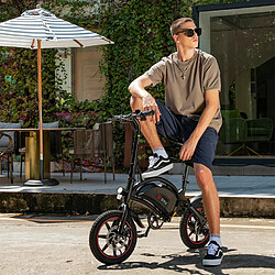 DYU D3S Vélo électrique - Design pliant compact, roues 14", moteur 250W, autonomie 50KM, 100% conforme à la législation européenne pas cher