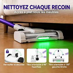 Acheter Sans Amarre Aspirateur sans fil 2-en-1, perche télescopique, éclairage vert LED, kit complet avec accessoires, chargeur européen, pour usage domestique et voiture
