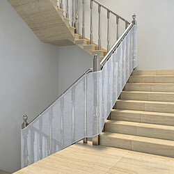 Avis INF Filet de sécurité blanc pour escalier et balcon - Filet anti-chute et anti-escalade pour e