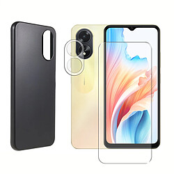 Verre Trempé pour Oppo A18 4G / Oppo A38 4G + Verre Caméra + Coque Noir - Visiodirect - 