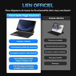 VANWIN Coque Clavier AZERTY Rétroéclairé pour Samsung Galaxy Tab S10/S9/S8/S7 pas cher