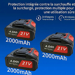 Acheter Generic Home Pack Jardin sans Fil 21V : Taille-Haie 52cm + Souffleur de Feuilles 650W, 3 Batteries
