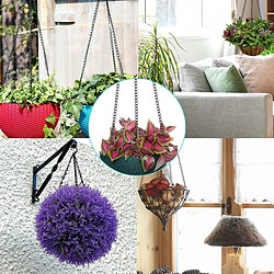 Avis INF Chaînes de suspension pour pots de fleurs - Lot de 6, fer noir 1,2mm à double crochet, 40c